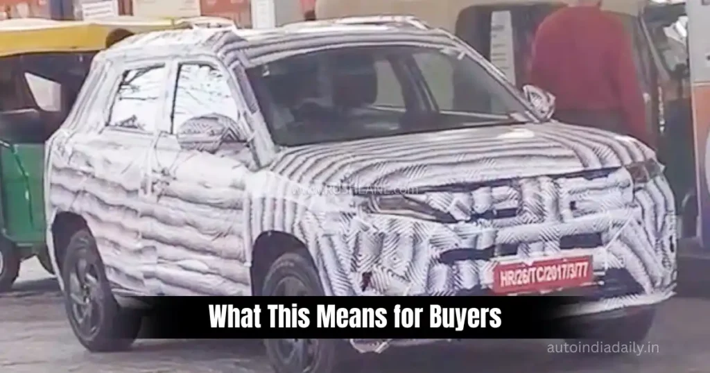 2026 Maruti Brezza Spied With Design Tweaks, 6MT Confirmed