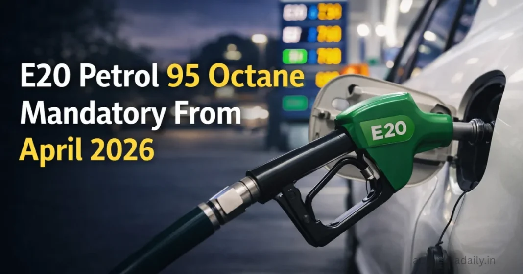 E20 Petrol 95 Octane Mandatory From April 2026: What It Means For Vehicle Owners