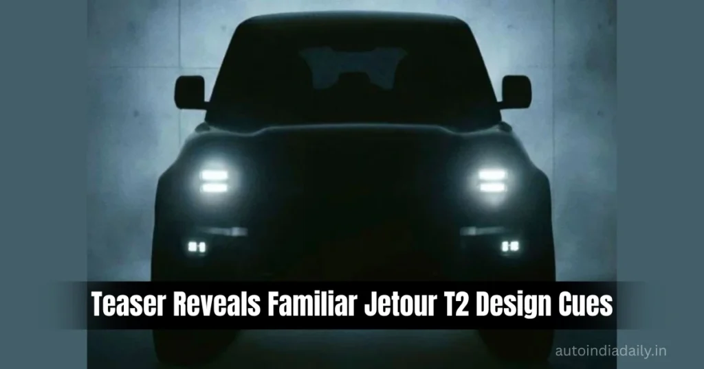 JSW Jetour T2-Based SUV Teased For India Launch In 2026