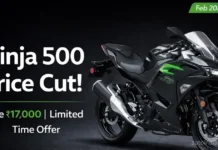 Kawasaki Ninja 500 Discount: Save Up to ₹17,000 Till Feb 28 Kawasaki Ninja 500 Discount: Save Up to ₹17,000 Till Feb 28