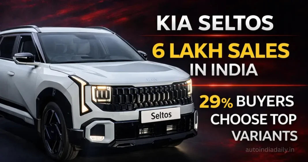 Kia Seltos Sales Cross 6 Lakh; 29% Buyers Pick Top Variants Kia Seltos Sales Cross 6 Lakh; 29% Buyers Pick Top Variants