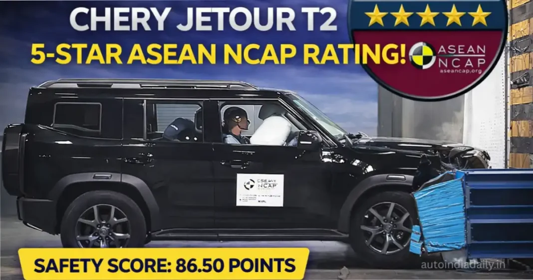 Chery Jetour T2 ASEAN NCAP Rating: SUV Secures 5-Star Safety Score Chery Jetour T2 ASEAN NCAP Rating: SUV Secures 5-Star Safety Score