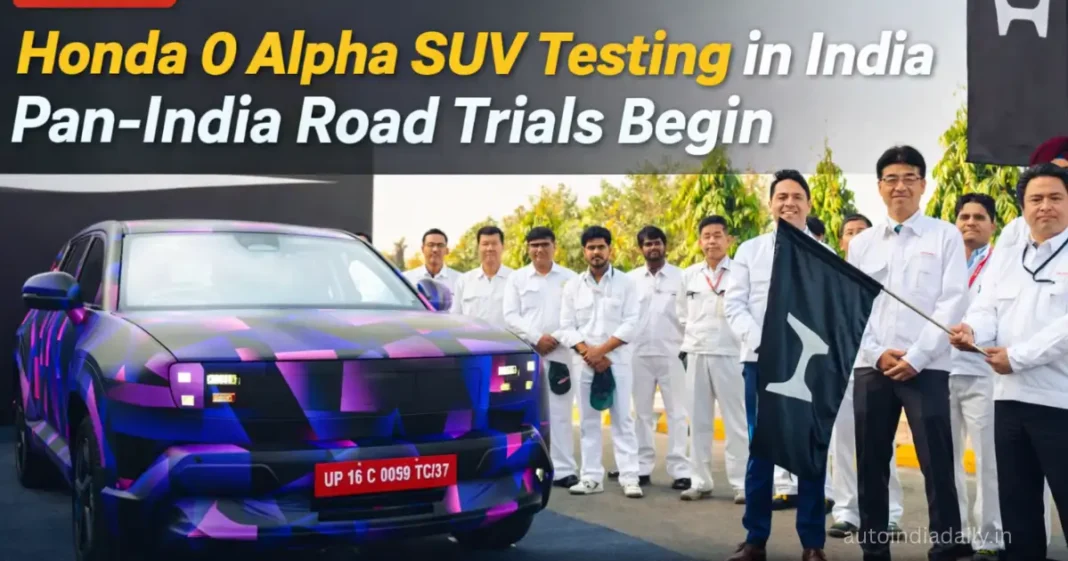 Honda 0 Alpha SUV Testing in India Begins, EV to Be Built at Tapukara Plant