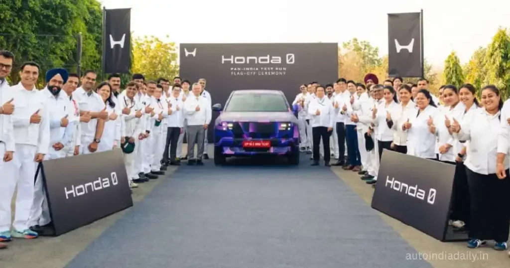 Honda 0 Alpha electric SUV testing in India prototype