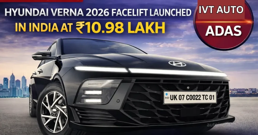 Hyundai Verna 2026 Facelift Launched in India at ₹10.98 Lakh With New Features Hyundai Verna 2026 Facelift Launched in India at ₹10.98 Lakh With New Features