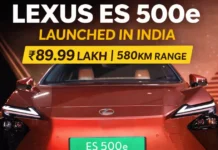Lexus ES 500e Launched in India at ₹89.99 Lakh – 580km Range, AWD & Features Lexus ES 500e Launched in India at ₹89.99 Lakh – 580km Range, AWD & Features