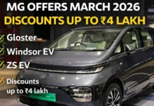 MG Offers March 2026: Discounts Up To ₹4 Lakh On Gloster, Windsor EV & ZS EV MG Offers March 2026: Discounts Up To ₹4 Lakh On Gloster, Windsor EV & ZS EV