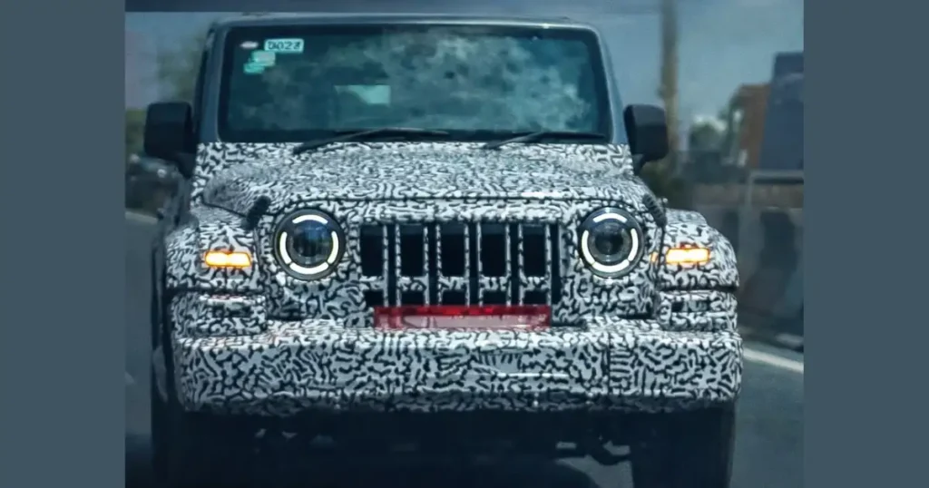 Mahindra Thar 3 door facelift spied in India Roxx design