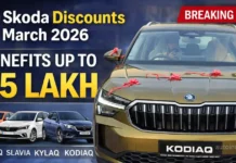 Skoda Discounts March 2026: Kushaq, Slavia, Kylaq and Kodiaq Get Benefits Up To ₹5 Lakh Skoda Discounts March 2026: Kushaq, Slavia, Kylaq and Kodiaq Get Benefits Up To ₹5 Lakh