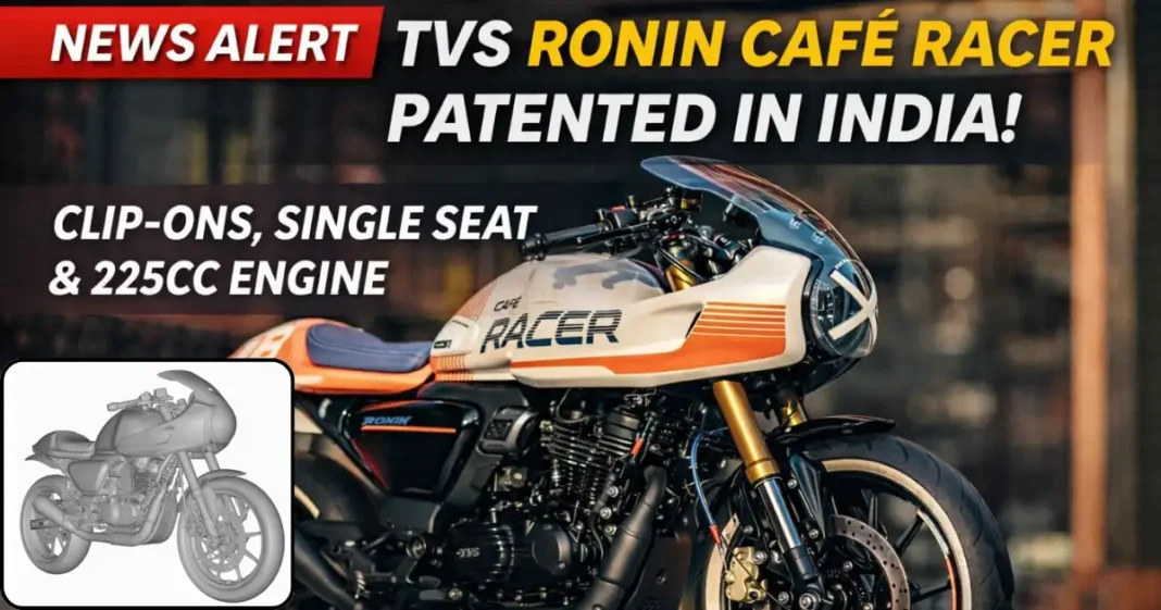 TVS Ronin cafe racer concept patented in India design