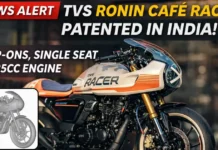 TVS Ronin Cafe Racer Patented in India, Based on Factory Custom Concept TVS Ronin cafe racer concept patented in India design