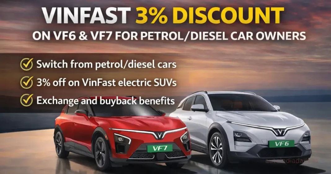 VinFast EV Discount: 3% Offer On VF6 And VF7 For ICE Vehicle Owners