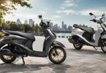 2026 Yamaha Fascino 125 Launched at ₹76,500: New Design, TFT Display, Hybrid Engine 2026 Yamaha Fascino 125 launched in India new design hybrid scooter front view price ₹76,500