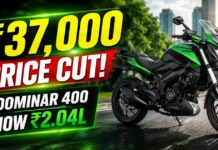 Bajaj Dominar 400 Price Cut ₹37,000: Now ₹2.04 Lakh with New 349cc Engine Bajaj Dominar 400 Price Cut ₹37,000: Now ₹2.04 Lakh with New 349cc Engine
