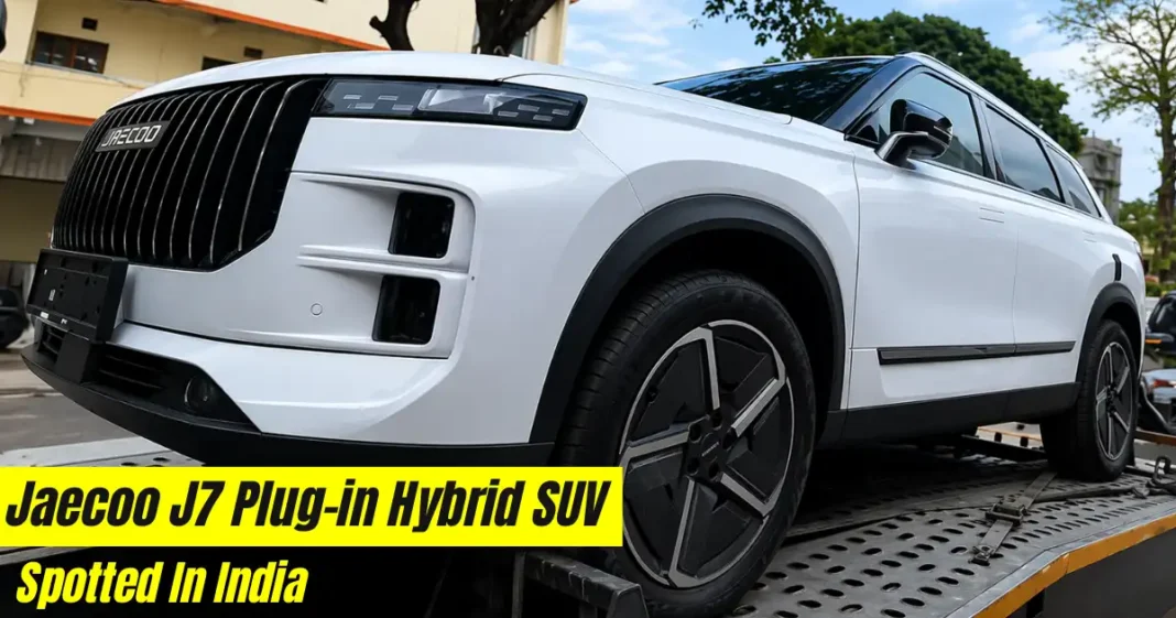 Jaecoo J7 Plug-in Hybrid SUV Spotted Testing in India: 90km EV Range, 1200km Total Range