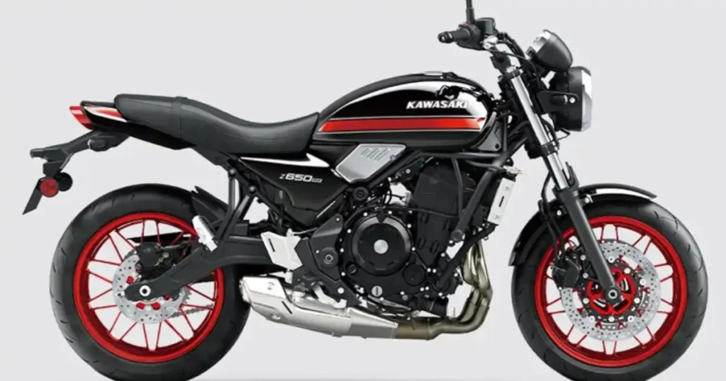 Kawasaki Z650RS black red colour side profile India price discount April 2026