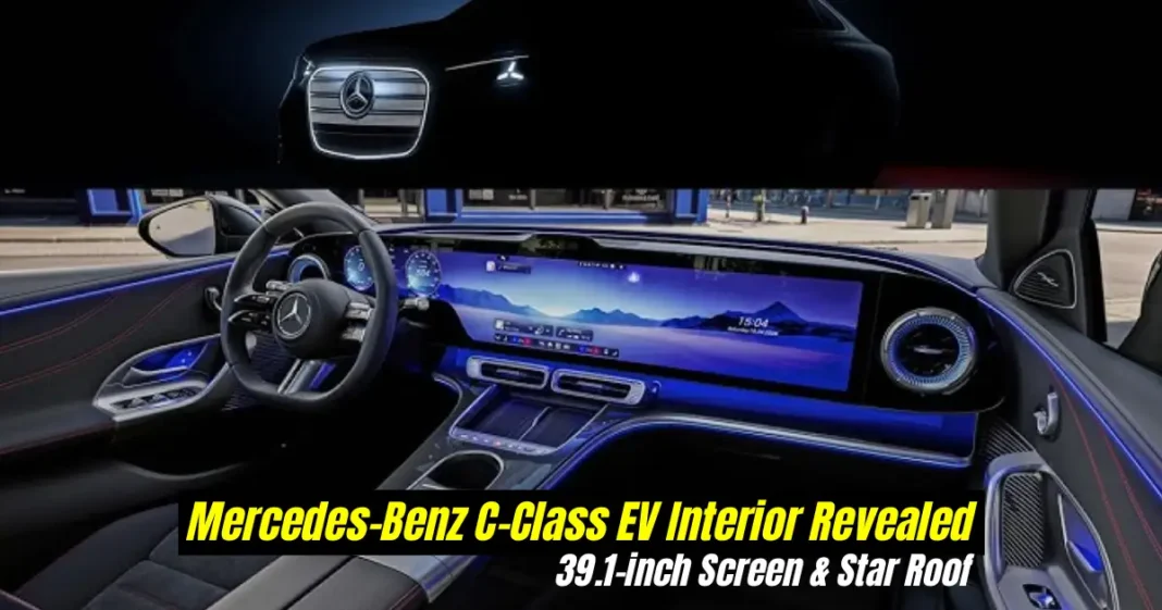 Mercedes-Benz C-Class EV Interior Revealed: 39.1-inch Screen & Star Roof